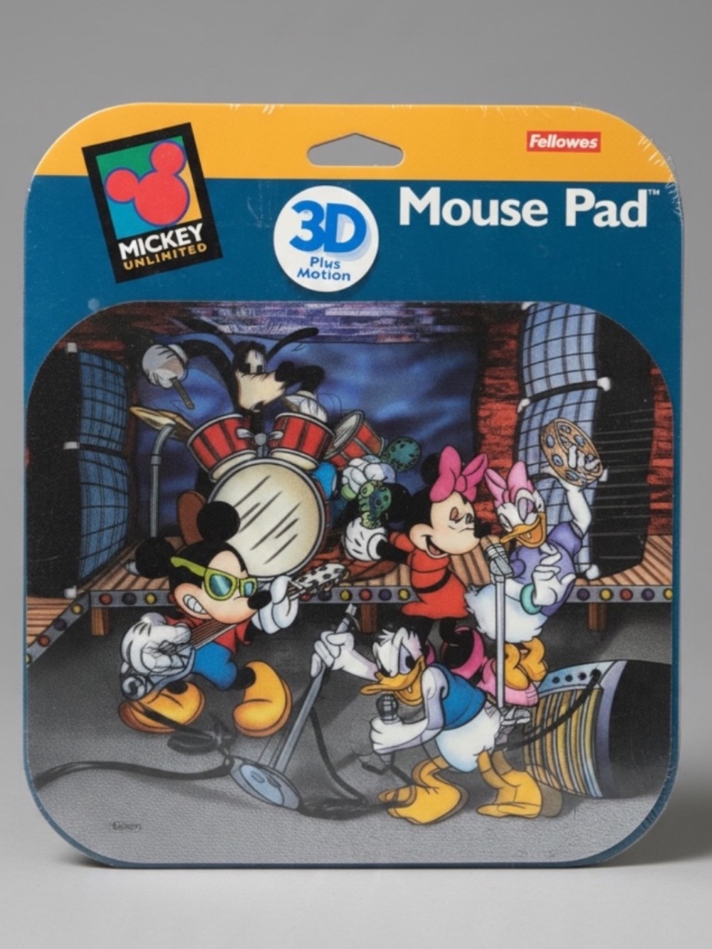 Vintage Disney Mickey Unlimited 3D Plus Motion Mouse Pad Fellowes Lenticular New